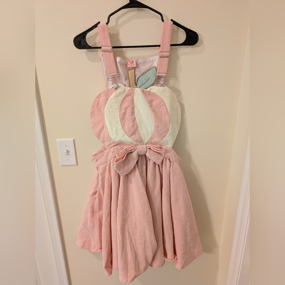 NWOT | Miss Candyholic Stawberry & Cream Corduroy Pinafore Dress